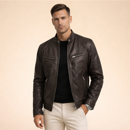Leren Jack Elegant Tijdloos Design voor Mannen