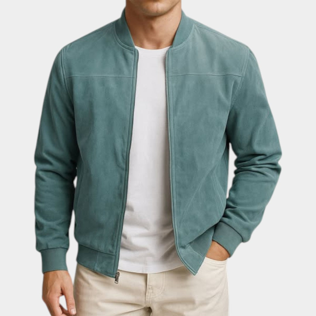 Heren Bomberjack Suède Regular Fit