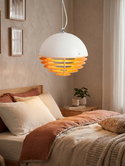Stijlvolle Hanglamp Bauhaus Design Oranje-Wit Sfeerverlichting voor Moderne Interieurs