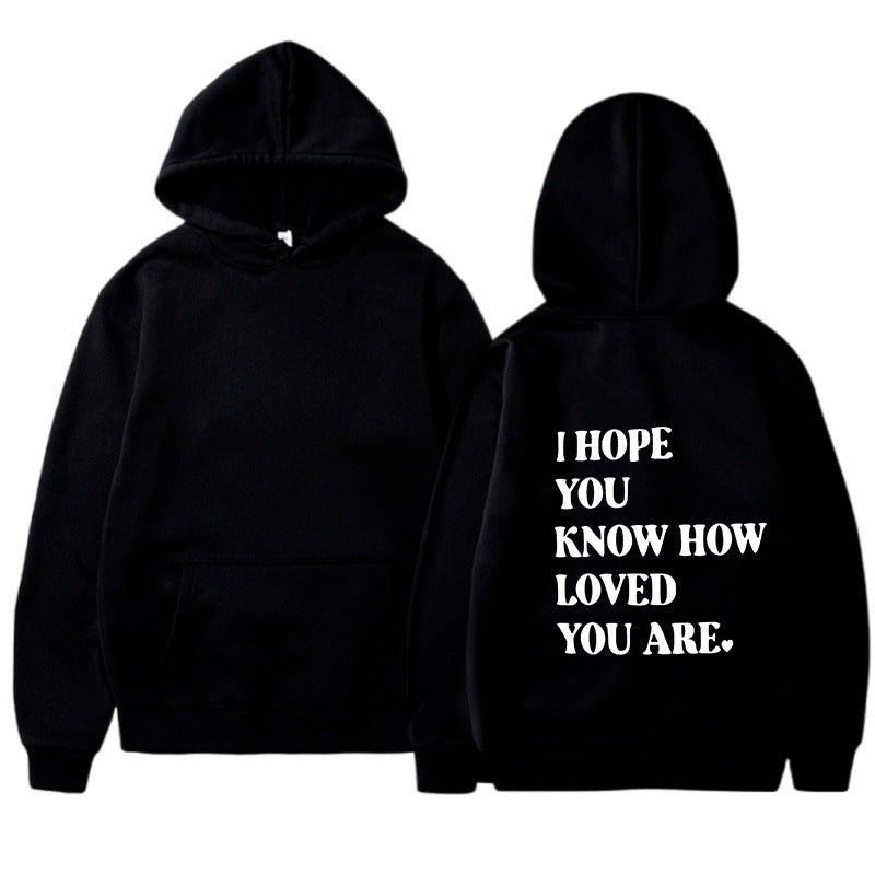 Dames Hoodie Zwart met Self Love Print Trendy Design