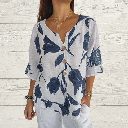 V-hals Tuniek Top Zomerse Jurk Stijl