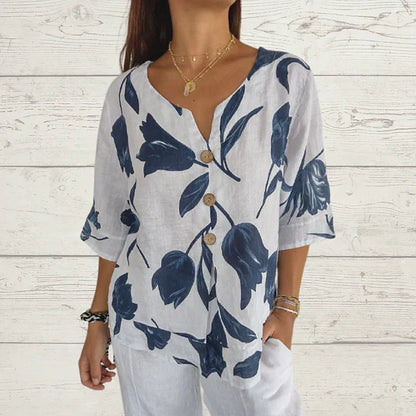 V-hals Tuniek Top Zomerse Jurk Stijl