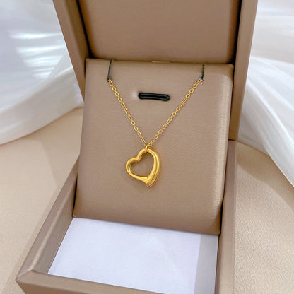 Dames Ketting Zilveren Hartjes Simpel Design