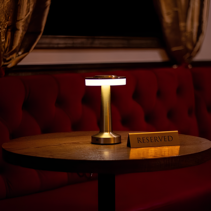 Tafellamp Draadloos Oplaadbaar Dimbaar Metaal LED 3 Lichtkleuren USB-C Goud Zilver Zwart Retro Restaurant Bar Nachtkastje Sfeerlamp Draagbaar