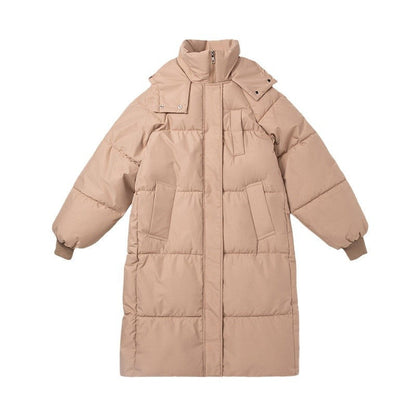 Dames Winterjas Lange Gewatteerde Warme Parka met Capuchon