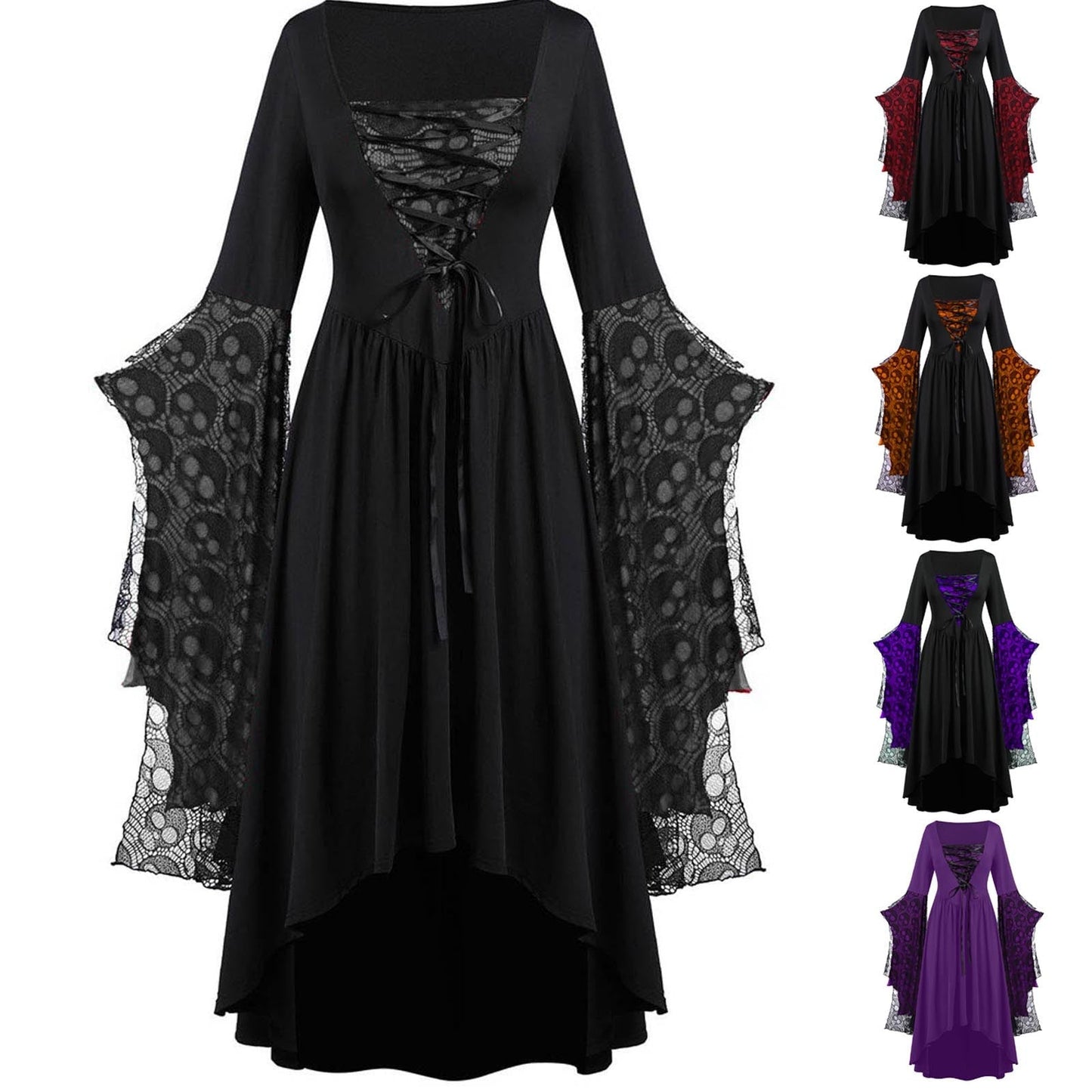 Dames Maxi Jurk Lang Met Kant Elegant