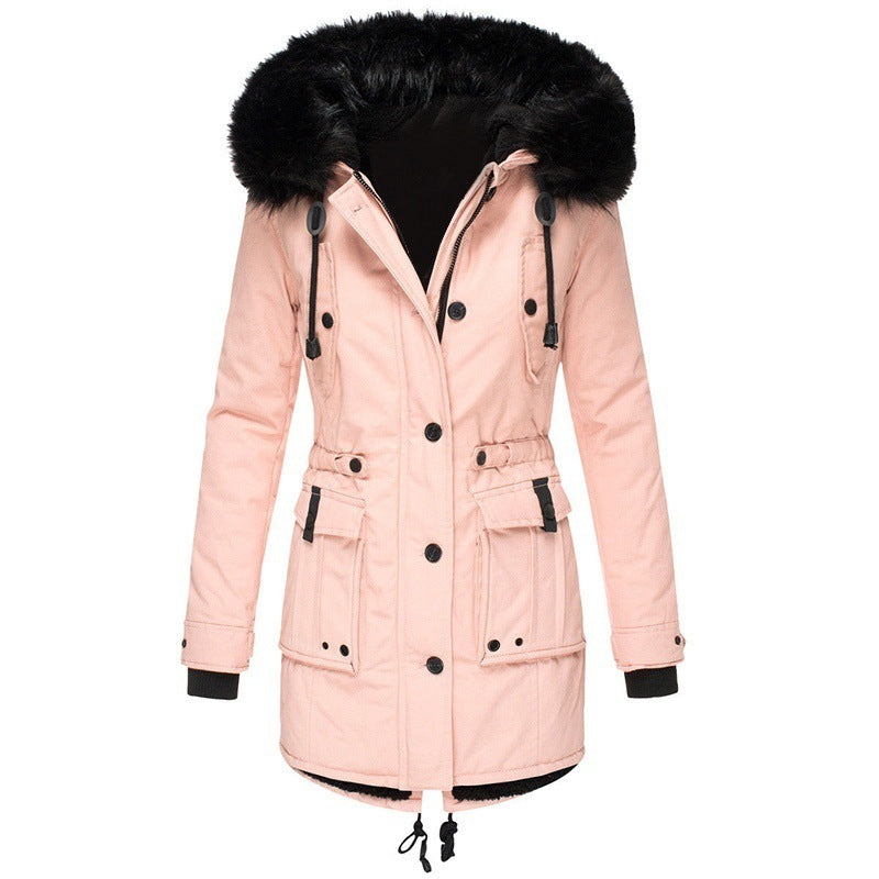 Dames Winterjas Waterdicht met Capuchon en Fauxbontkraag
