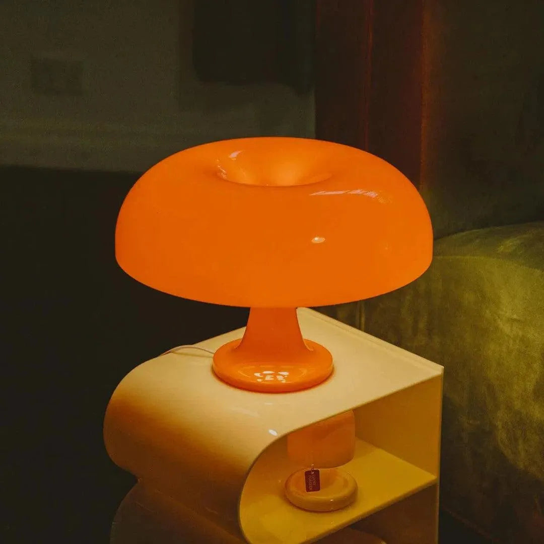 Tafellamp Acryl Design Iconisch 32cm Bloed Oranje Sneeuwwit Sfeerverlichting Modern