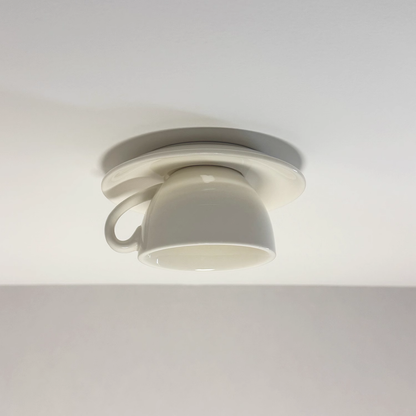Plafondlamp Keramiek Koffiekop Vorm LED Blauw Roze Geel Slaapkamer Woonkamer Speels Design