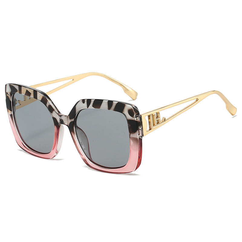 Dames Zonnebril Vierkant Luxe Montuur Met Glazen