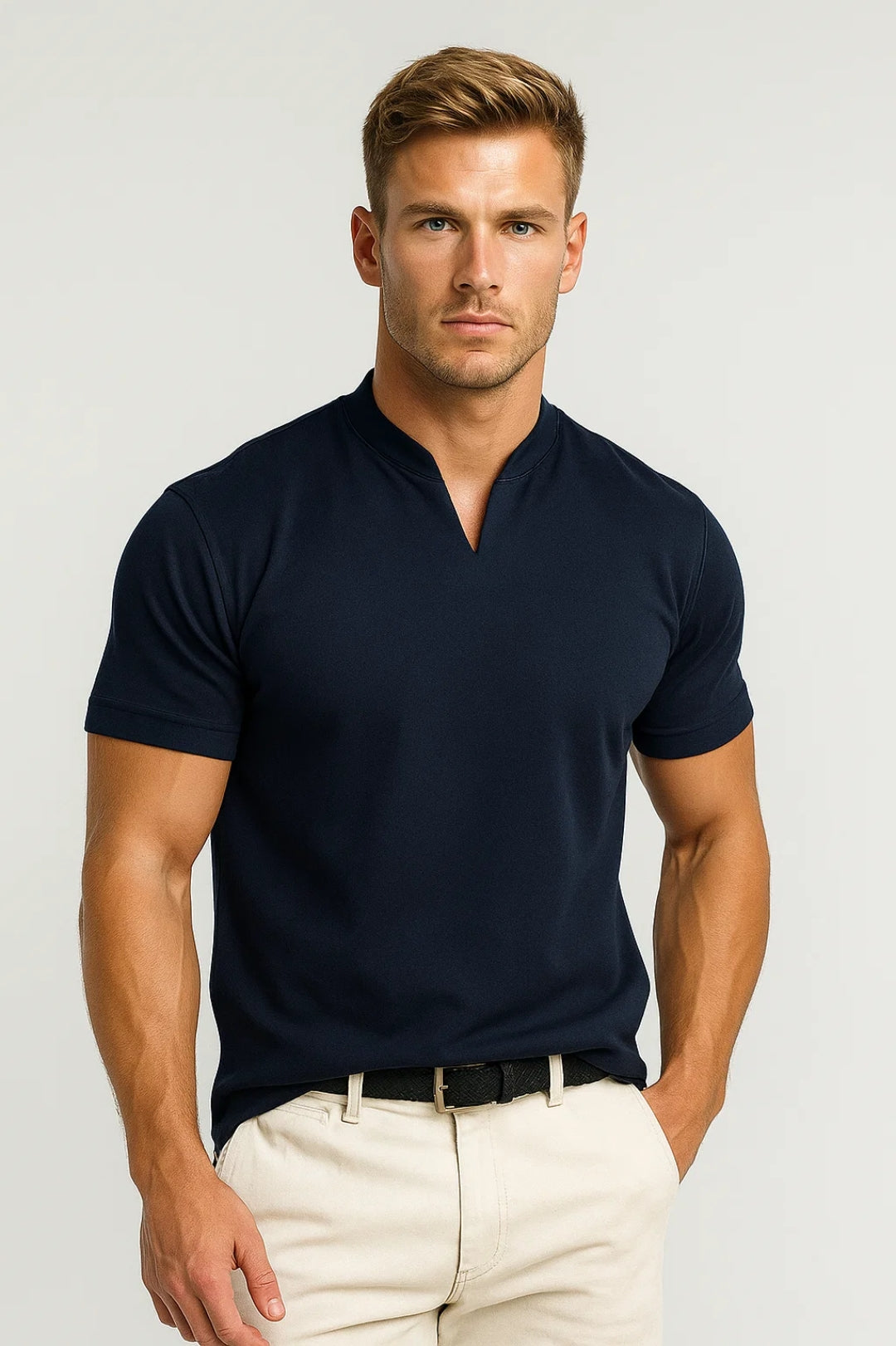 Heren Shirt Slim Fit Katoen Splitkraag Dagelijks Gebruik - StudioMarella