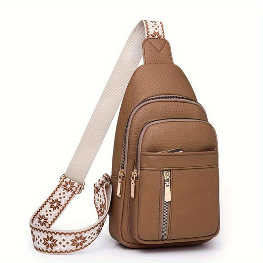 Vintage Crossbody Schoudertas Leer met Vakken voor Vrije Tijd Sport Retro Dagelijks Gebruik Dames Handtas