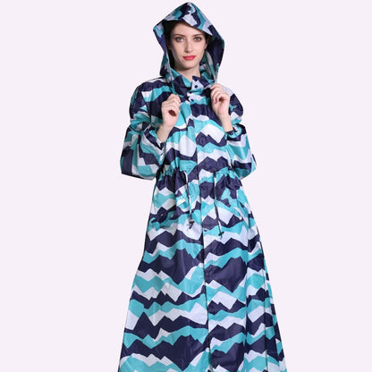 Dames Regenjas Lange Lichtgewicht Met Leuke Print