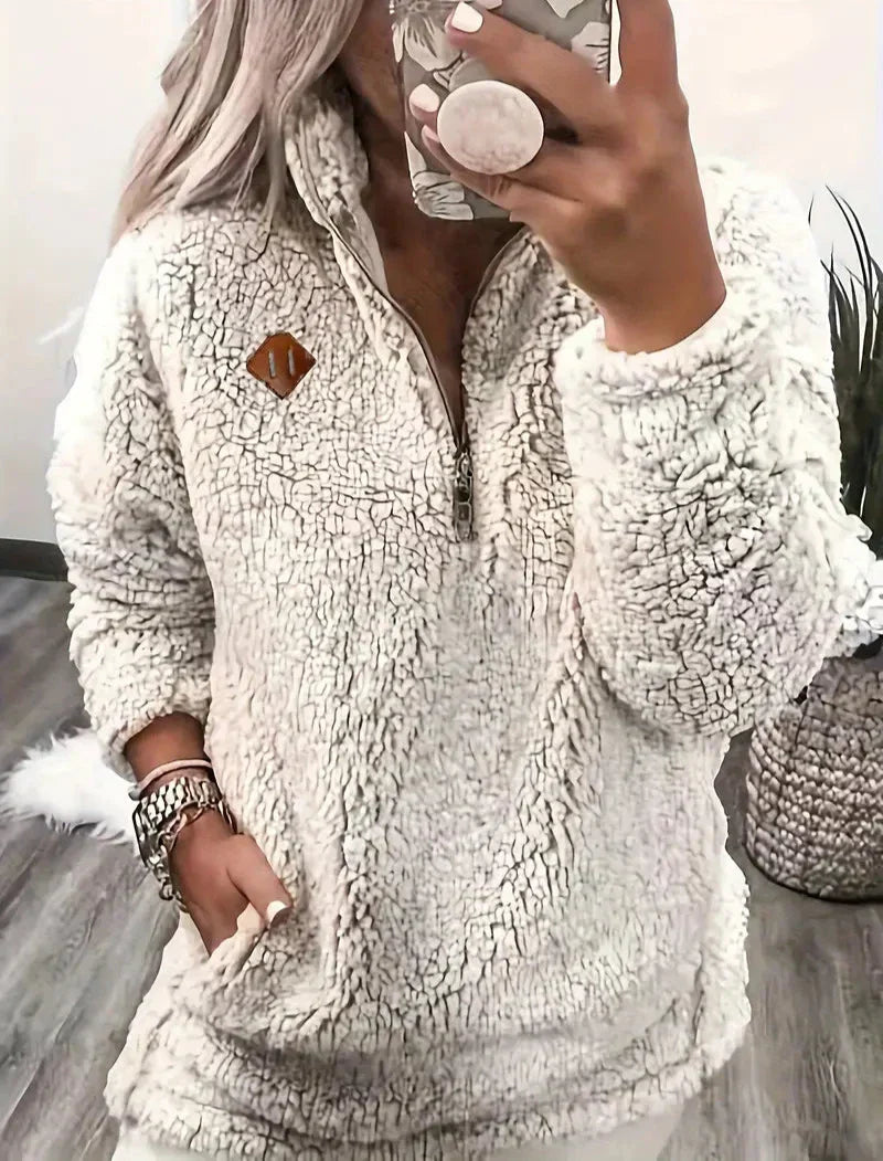 Dame Trui Elegante Lange Mouw Warm Zwart - StudioMarella