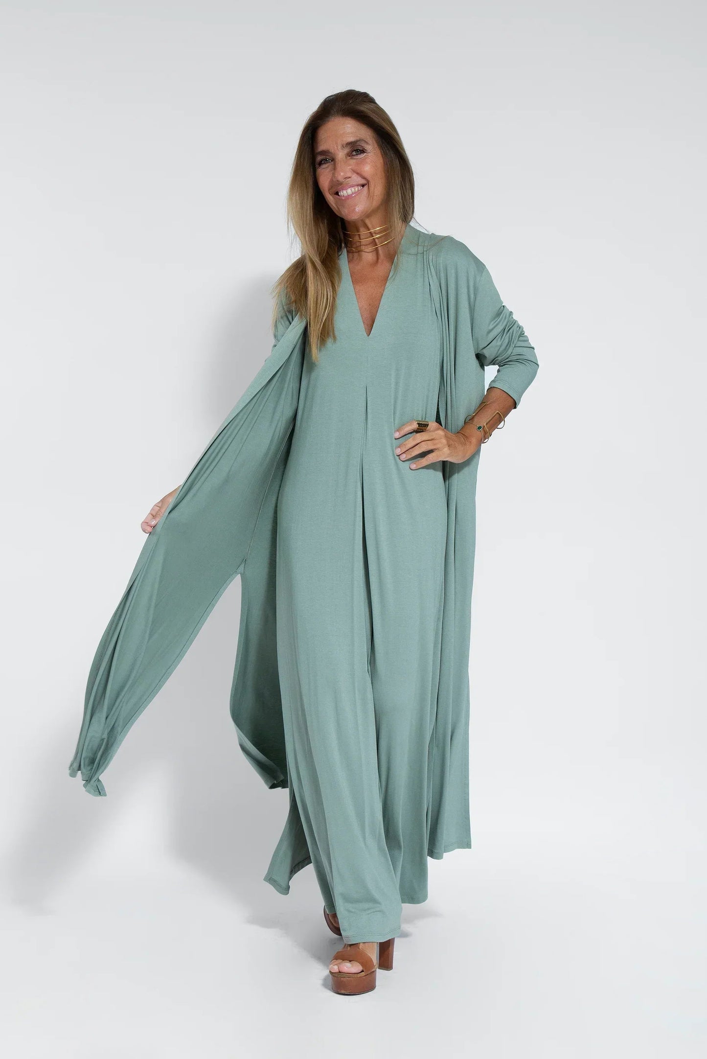 Vrouwen Jurk en Gilet Set Strakke Pasvorm
