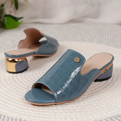 Elegante Chunky Hak Sandalen voor Vrouw
