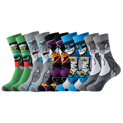 Cartoon Sokken Set 20 Paar Polyester Spandex Multicolor Casual Streetwear Unisex Ademend Elastisch