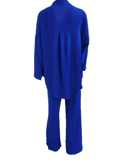 Tweedelige Set Knoopsluiting Broek en Jasje