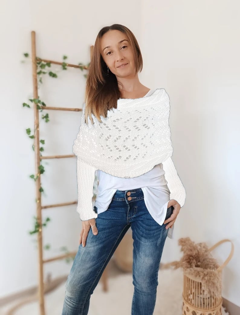 Elegante Gebreide Sjaal Warm voor Vrouwen