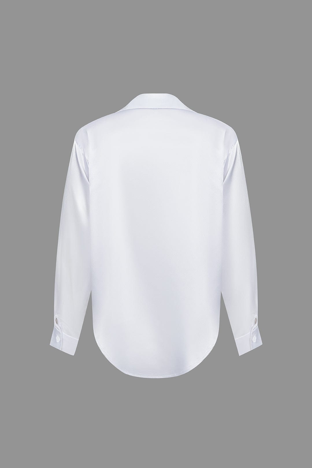 Vrouwelijke Blouse van Satijn Lang Mouw Elegant Model