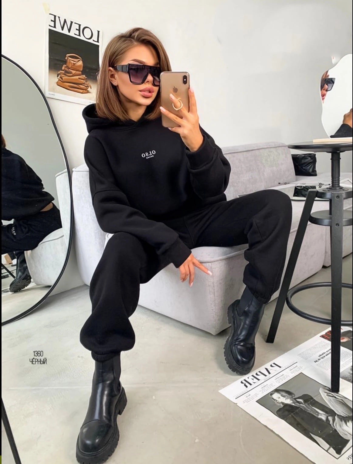 Dames Jogger Set Zacht Comfortabel Hoodie en Broek