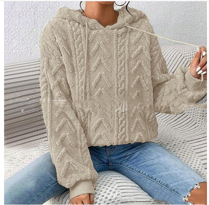 Dames Hoodie Zacht Geometrisch Patroon Warm en Comfortabel