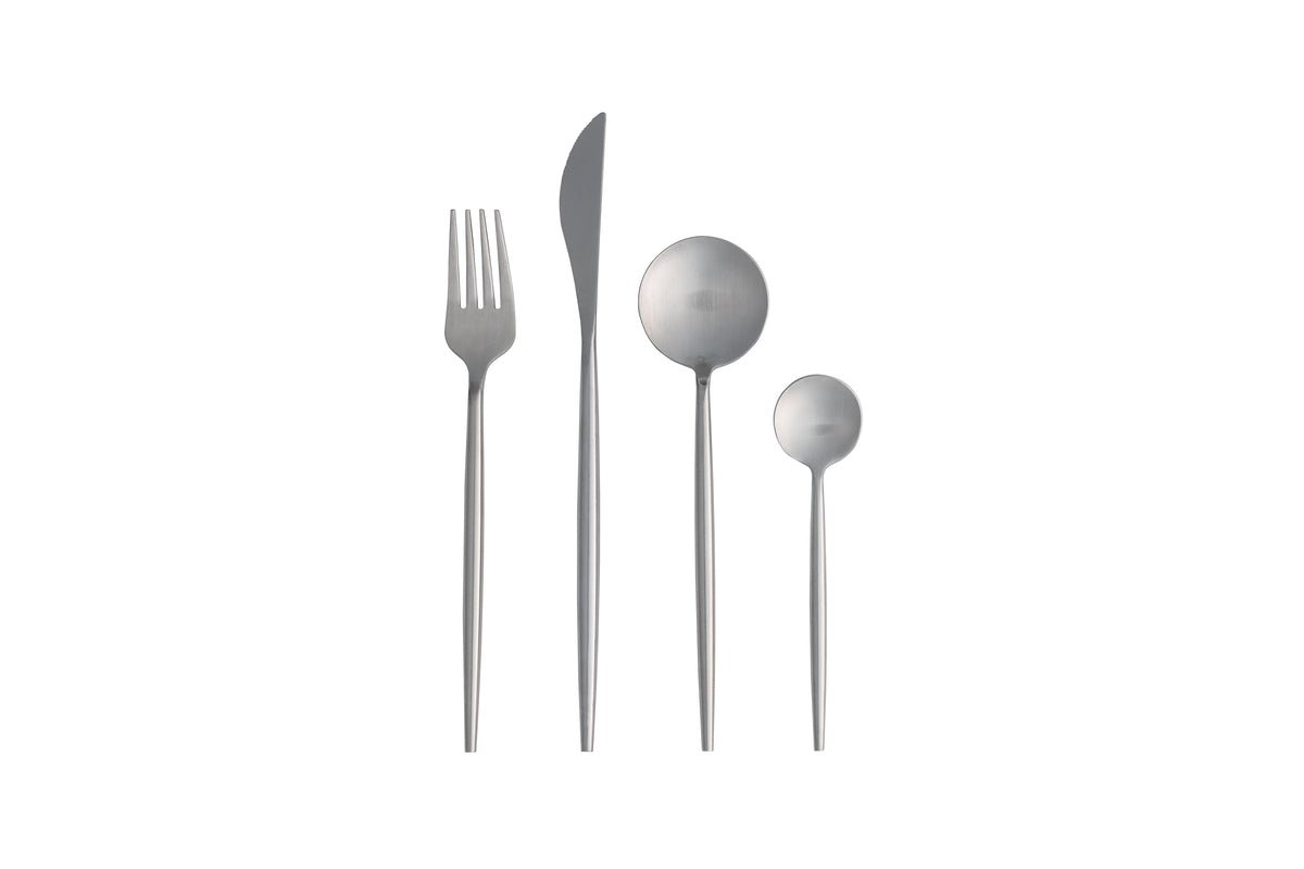 Bestekset 24 Delig Rvs Zilver Modern Tafelbestek Glanzend