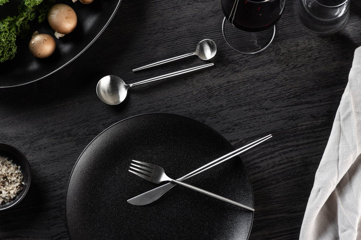 Bestekset 24 Delig Rvs Zilver Modern Tafelbestek Glanzend