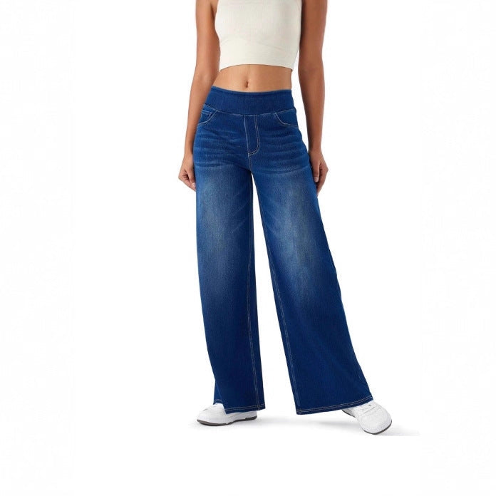 Dames Broek Wijd Model Stretch Denim