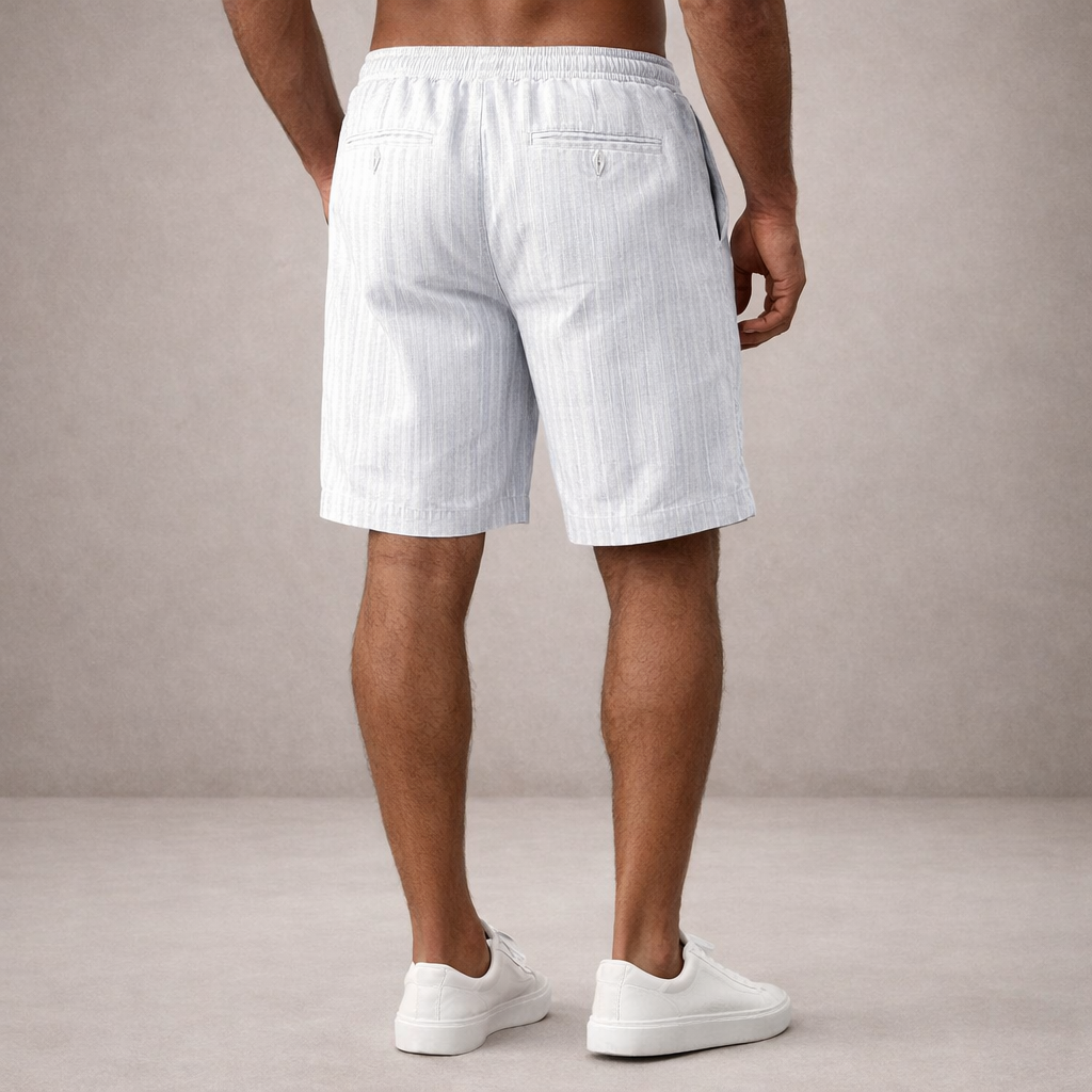 Korte Herenbroek Linnen Ademend Zomerbroek Casual Fit