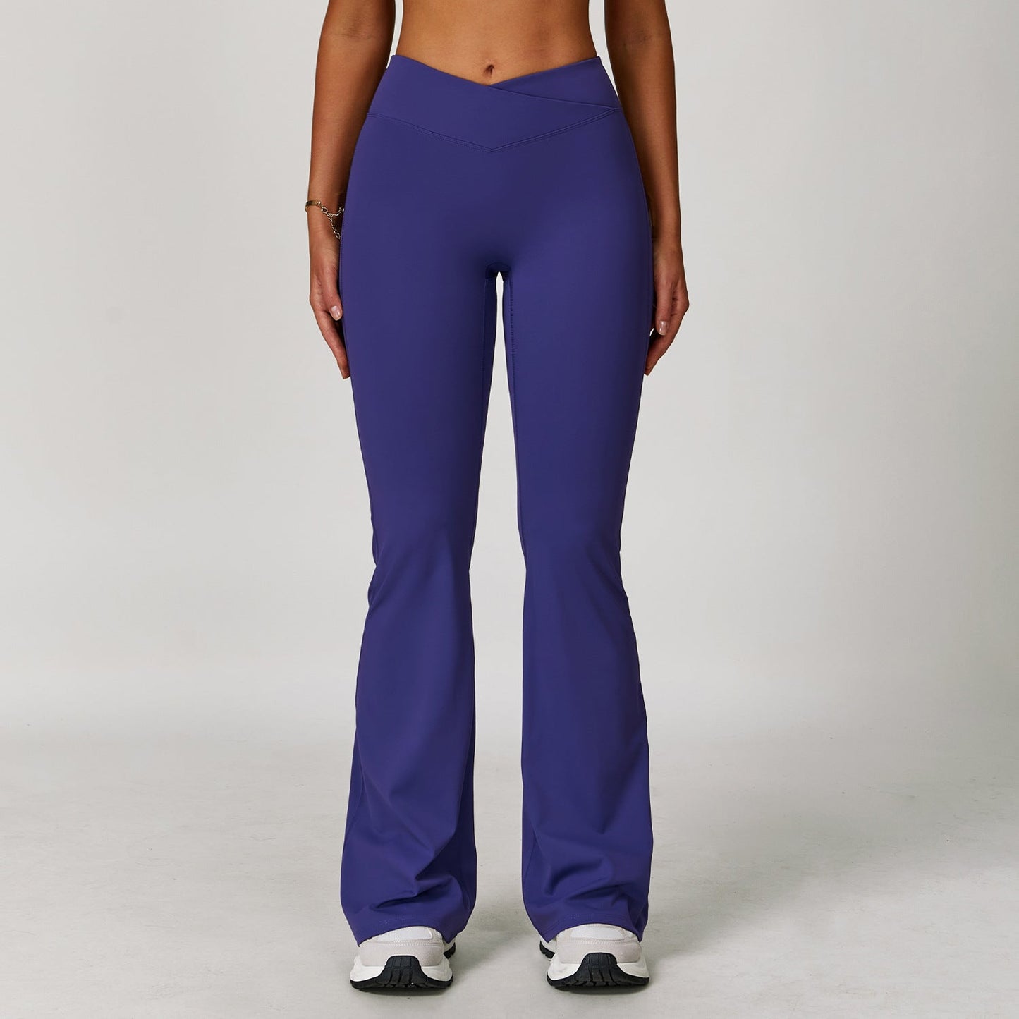 Dames Yoga Broek Hoge Taille Flare Sportbroek Zacht Elastisch