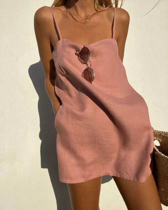 Zomerjurk Mini voor Vrouwen met Bandjes Kort en Luchtig - StudioMarella