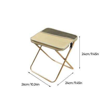 Opvouwbare Campingkruk met Rugsteun en Draagtas – Draagbaar Outdoor Zitmeubel voor Vissen, Wandelen en Picknick