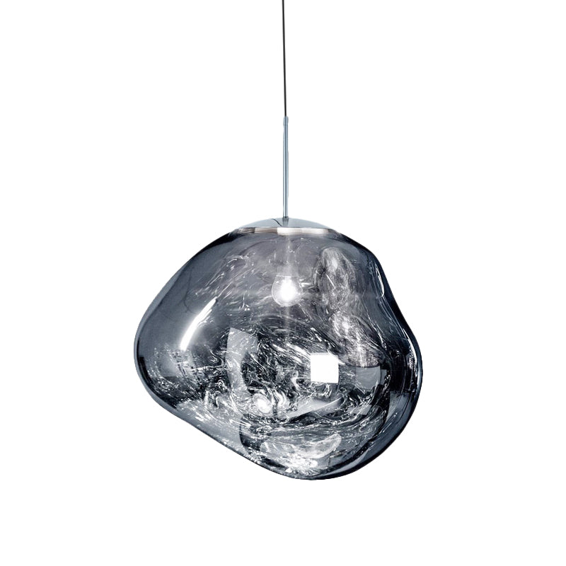 Glazen Hanglamp met Metalen Finish – Modern Design voor Eetkamer en Woonruimte – Verkrijgbaar in Zilver, Goud of Rood – Ø20cm tot Ø41cm