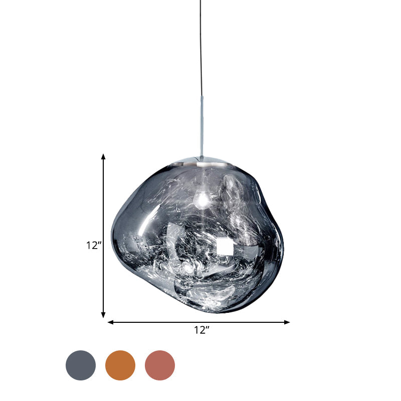 Glazen Hanglamp met Metalen Finish – Modern Design voor Eetkamer en Woonruimte – Verkrijgbaar in Zilver, Goud of Rood – Ø20cm tot Ø41cm