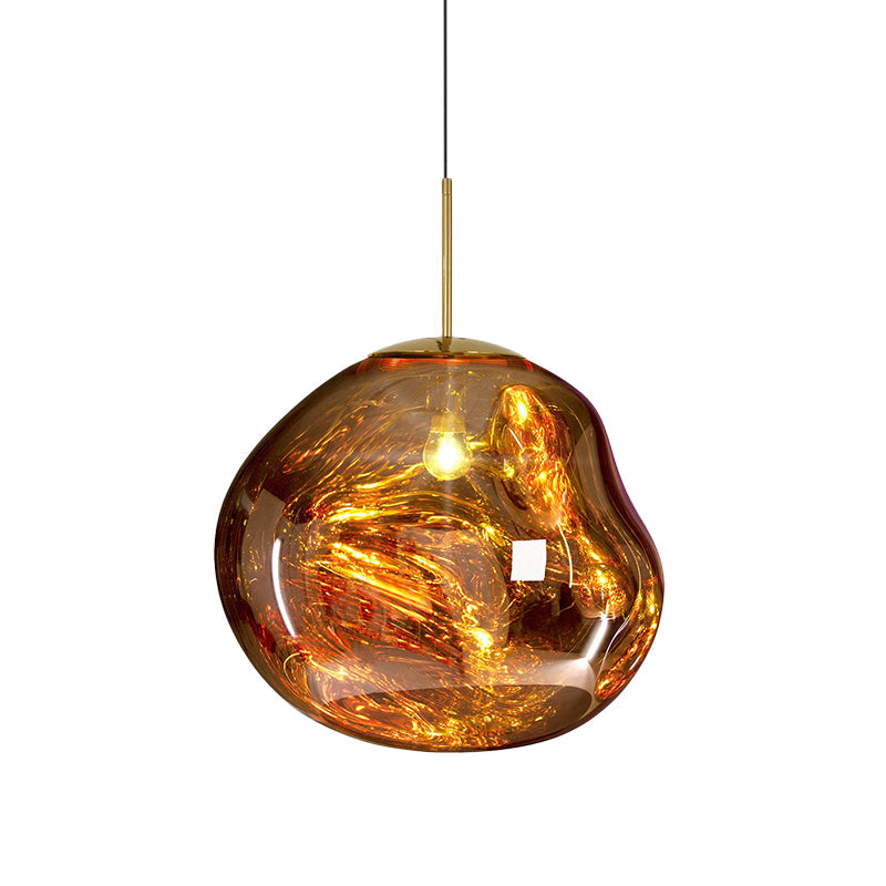Glazen Hanglamp met Metalen Finish – Modern Design voor Eetkamer en Woonruimte – Verkrijgbaar in Zilver, Goud of Rood – Ø20cm tot Ø41cm