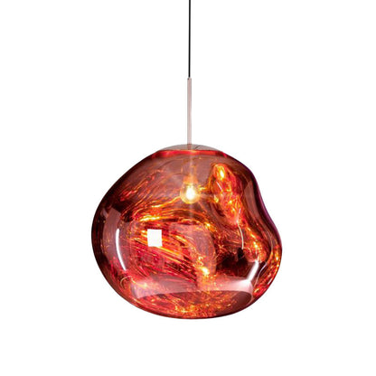 Glazen Hanglamp met Metalen Finish – Modern Design voor Eetkamer en Woonruimte – Verkrijgbaar in Zilver, Goud of Rood – Ø20cm tot Ø41cm