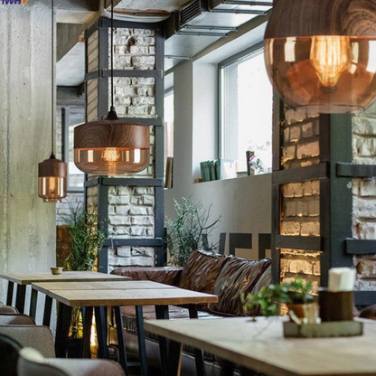 Scandinavische Hanglamp van Glas met Houtlook – Warme Designverlichting voor Woonkamer & Eetkamer