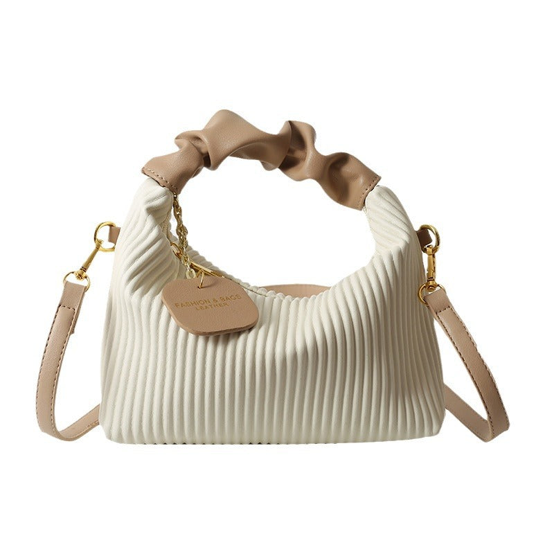 Dames Schoudertas Leer Geplooid Stijlvol Design