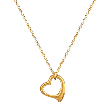Dames Ketting Zilveren Hartjes Simpel Design