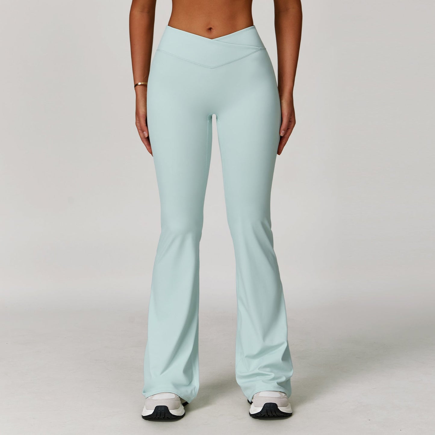 Dames Yoga Broek Hoge Taille Flare Sportbroek Zacht Elastisch