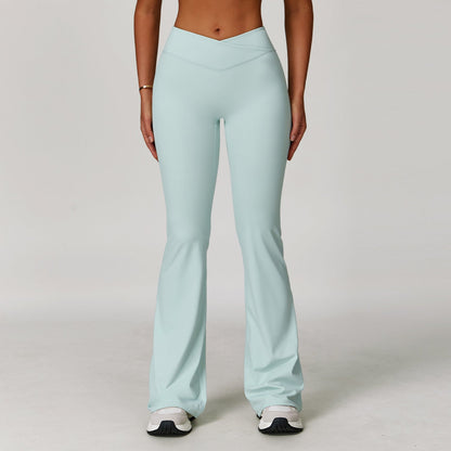 Dames Yoga Broek Hoge Taille Flare Sportbroek Zacht Elastisch