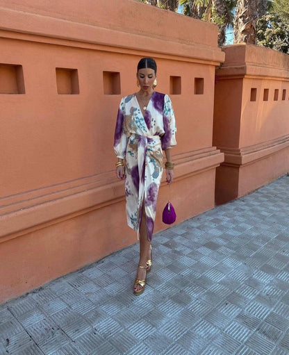 Tweedelige Maxi Set Tie-Dye Print Elegant en Trendy