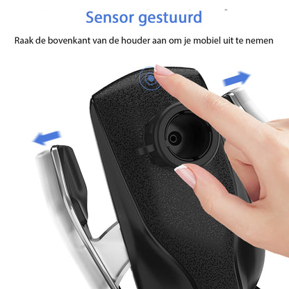 Telefoonhouder Auto Draadloze Oplader Automatisch Infrarood Ventilatierooster Qi 10W