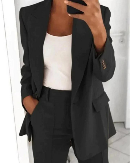 Damen Blazer Modieus Met Opstaande Kraag Trendy