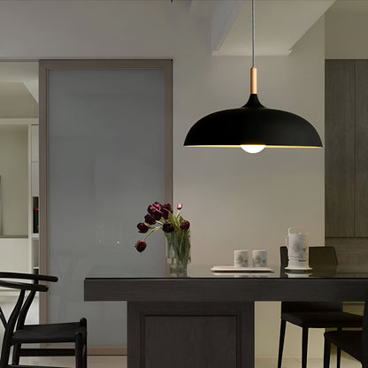 Hanglamp Hout IJzer Scandinavisch Japandi Rond E27 Ø35 Ø60 Eetkamer Keuken