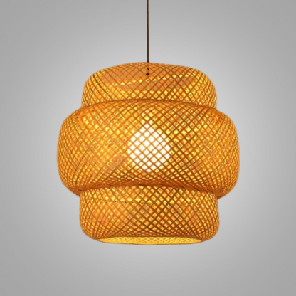 Handgemaakte Rotan Hanglamp – Scandinavisch Rustiek Design – Natuurlijke Sfeerverlichting