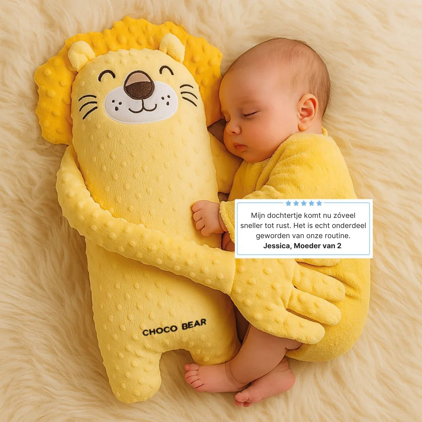 Sansoti | Slaapknuffel met zachte klopbeweging voor baby’s – rustgevend en veilig