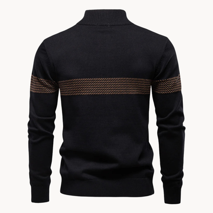 Heritage Trui Kwart Rits Gestreept Klassiek Model