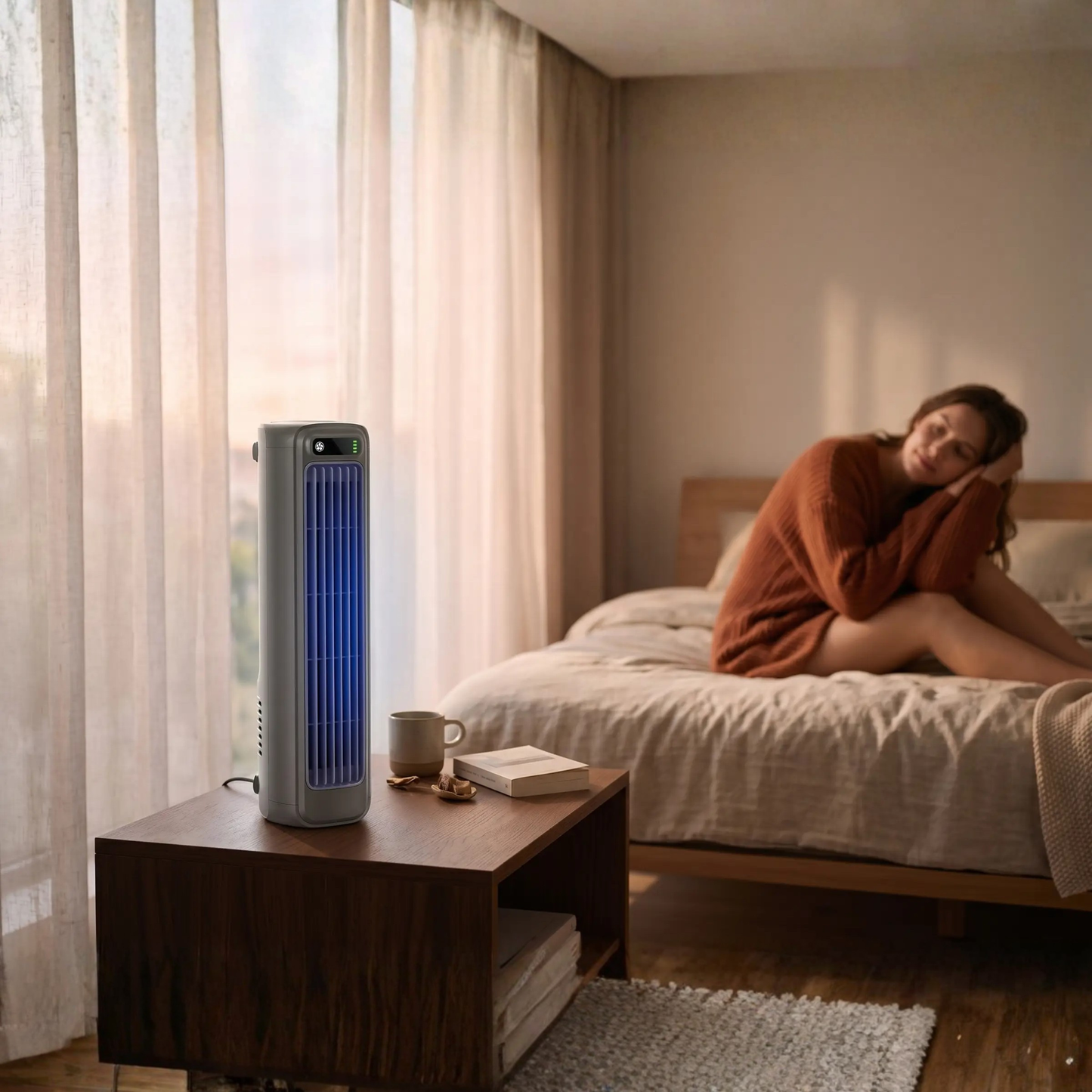 Oplaadbare Draadloze Persoonlijke Ventilator 12 Uur Batterijduur Bladeless Design
